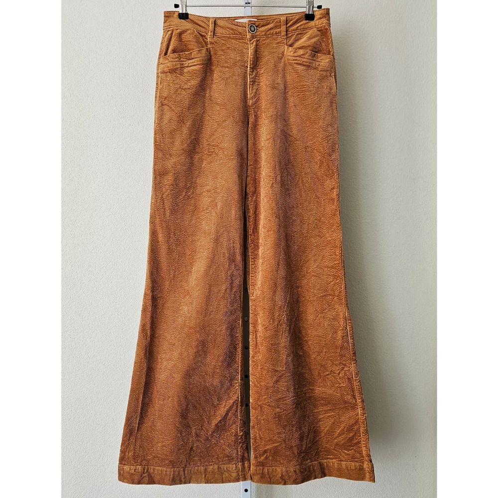 PAIGE Women's Marigold Sutton with Roxxi Pocket Corduroy Wide Leg Pants Sz 29
